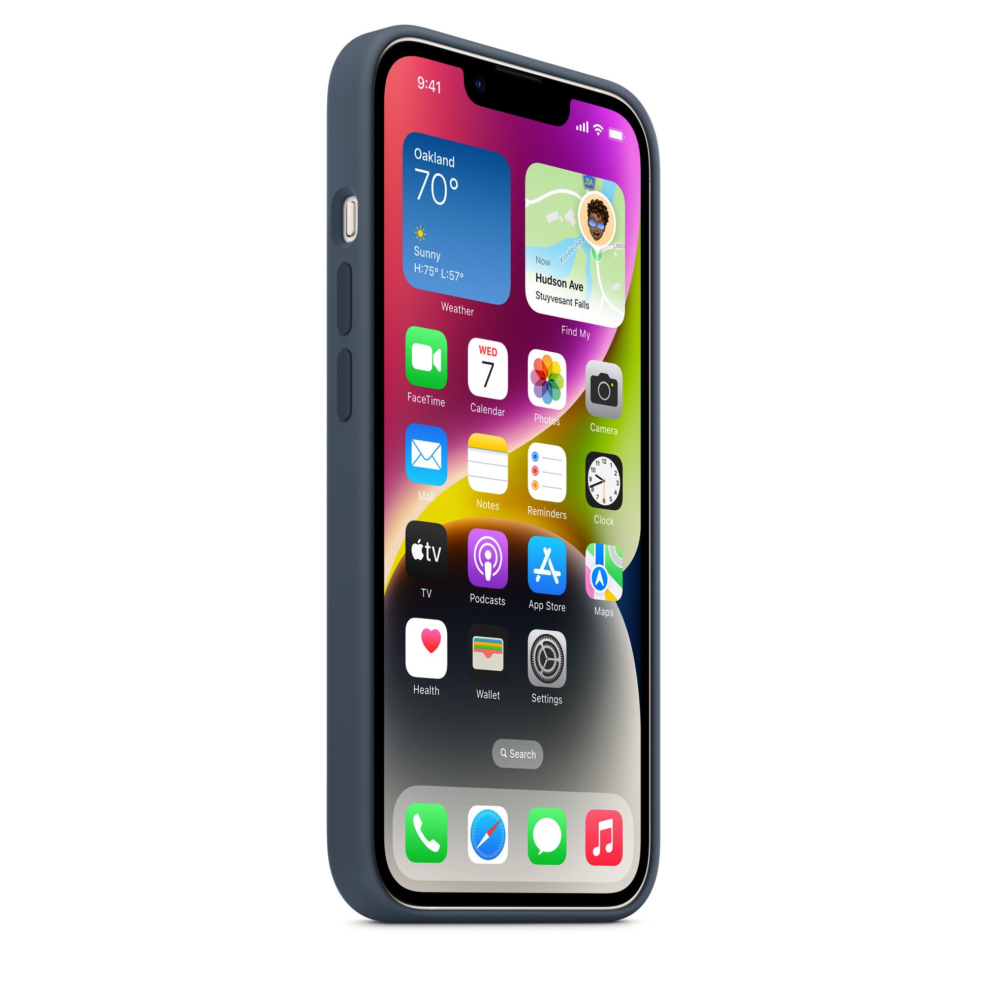 Apple Backcover – für Apple iPhone 14 – blau – Silikon – MagSafe-kompatibel