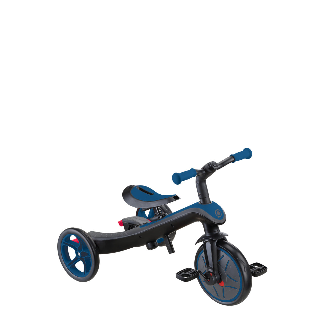 Globber Explorer 4 in 1 Dreirad – Verstellbarer Sitz, Schiebestange, Gurt – ab 10 Monaten – Blau