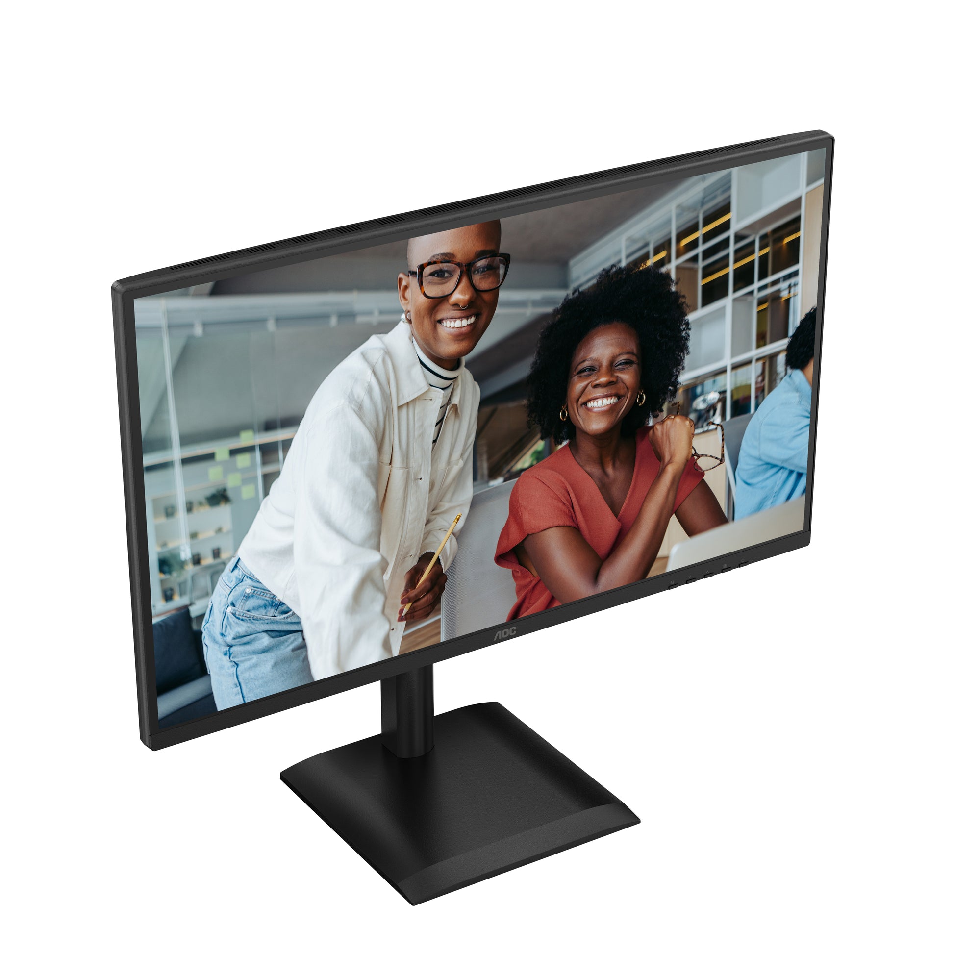 AOC 27E4U – Monitor, 27", IPS, 120 Hz, 300 cd/m², USB-Hub, Integrierte Lautsprecher, VESA 100 × 100, Schwarz