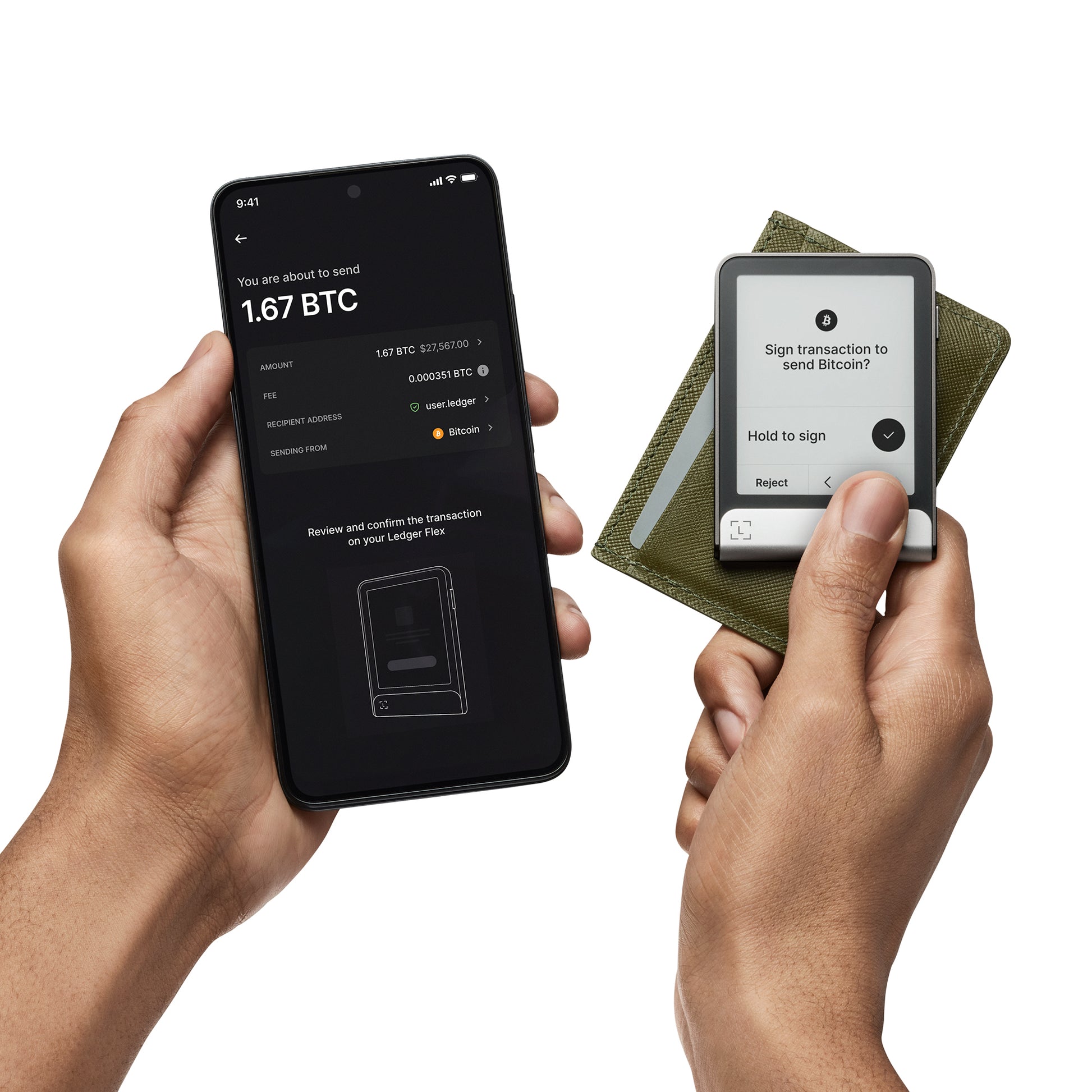 Ledger Flex – Krypto-Hardware-Wallet, USB-C, für Windows, Blau, mit Recovery Key