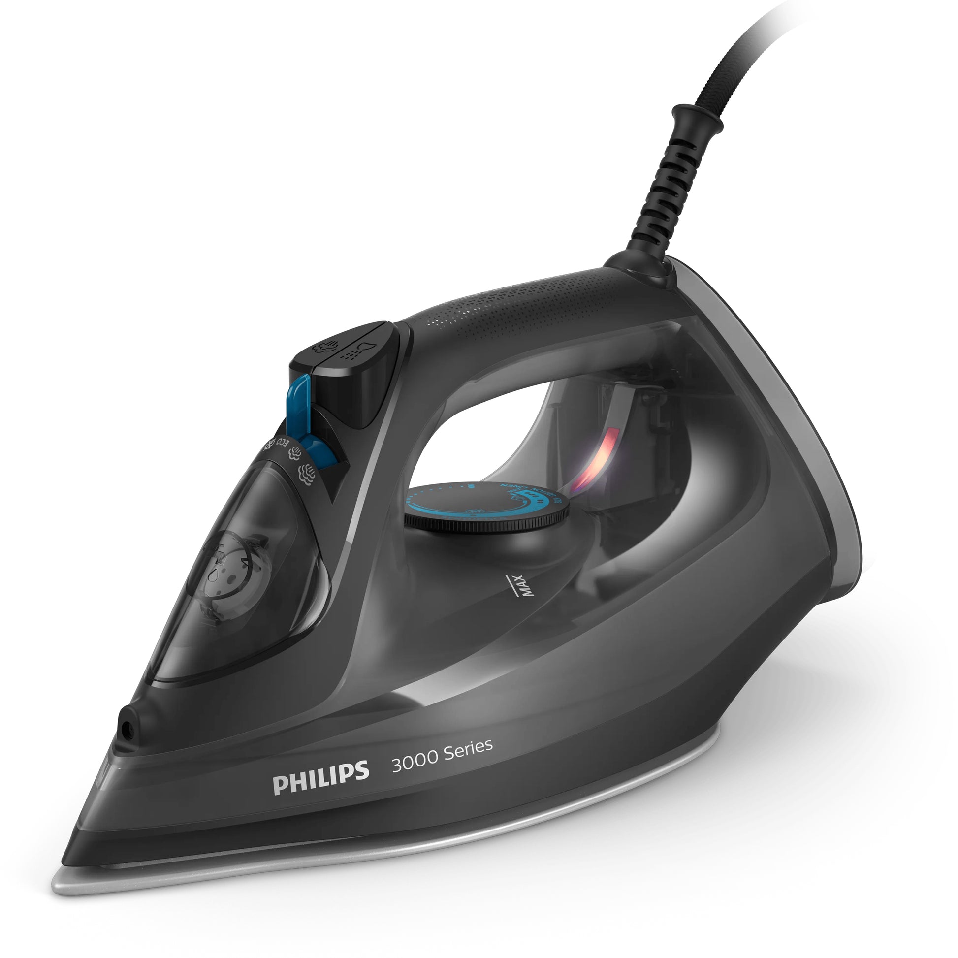 Philips Dampfbügeleisen 3000 Serie DST3041/80 – Keramik-Bügelsohle, Schwarz, 121 × 290 × 143 mm