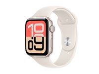 Apple Watch SE 3 44 mm GPS + Cellular – Aluminium Beige, Sportarmband, Polarstern, M/L, 50 m, für iPhone