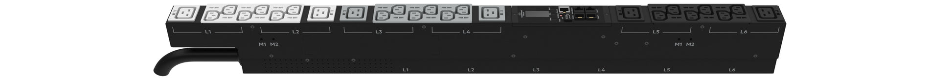 HPE G2 MTRD PDU 17,3 kVA – Messgerät, Dreiphasig, 48 A Eingang, 0U senkrecht – C13×18, C19×6 – 208 V