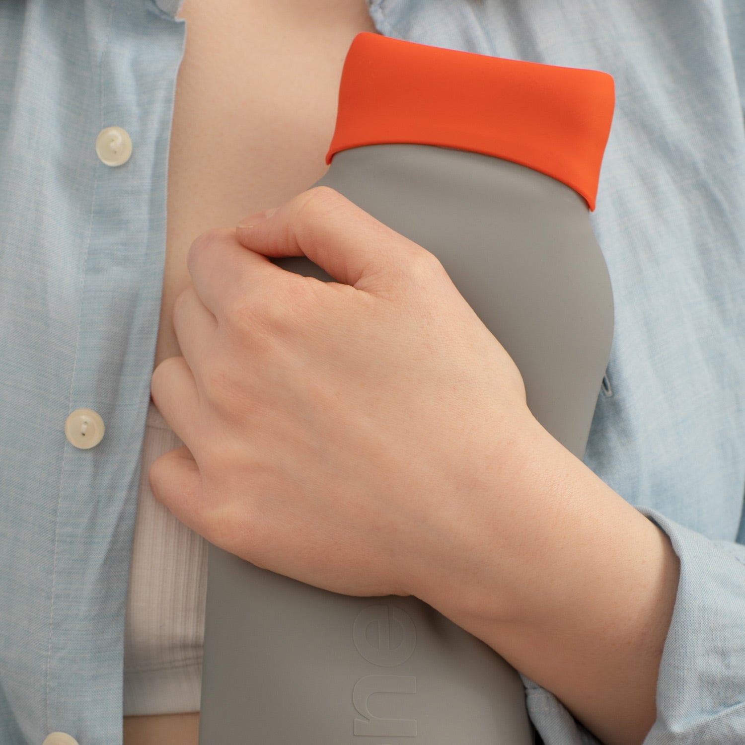 Ergostone Kühlkissen – 110 × 450 × 35 mm, grau/orange