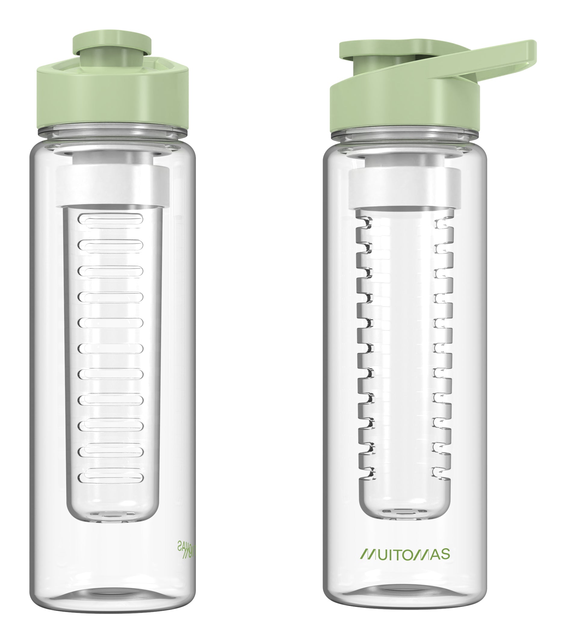 Muitomas Trinkflasche 700 ml – Kunststoff, Schraubdeckel, Grün