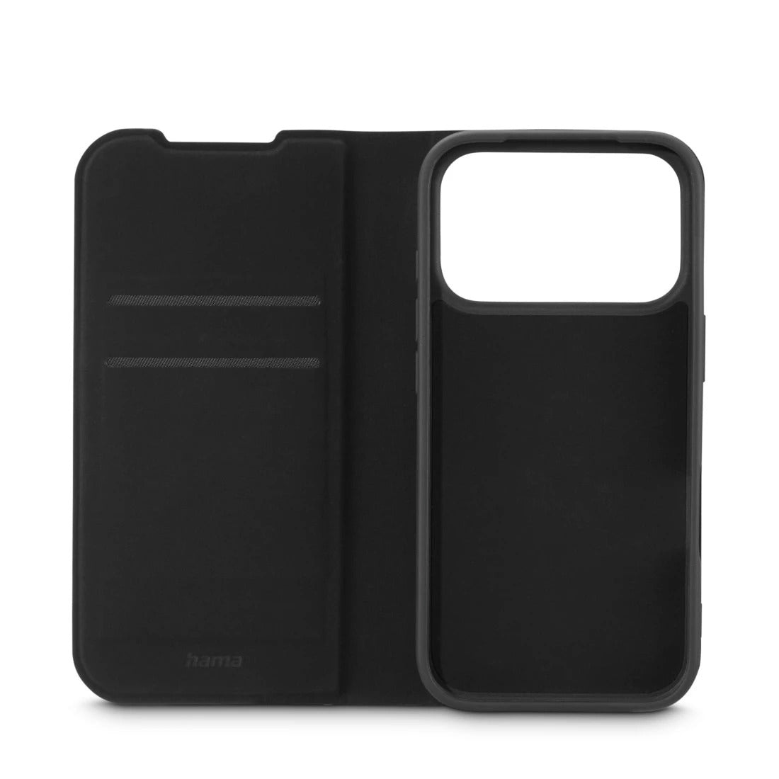 Hama Folio – für Apple iPhone 17 Pro / iPhone 18 Pro, mit Ständer, 2 Kartenfächer, PU+TPU, schwarz