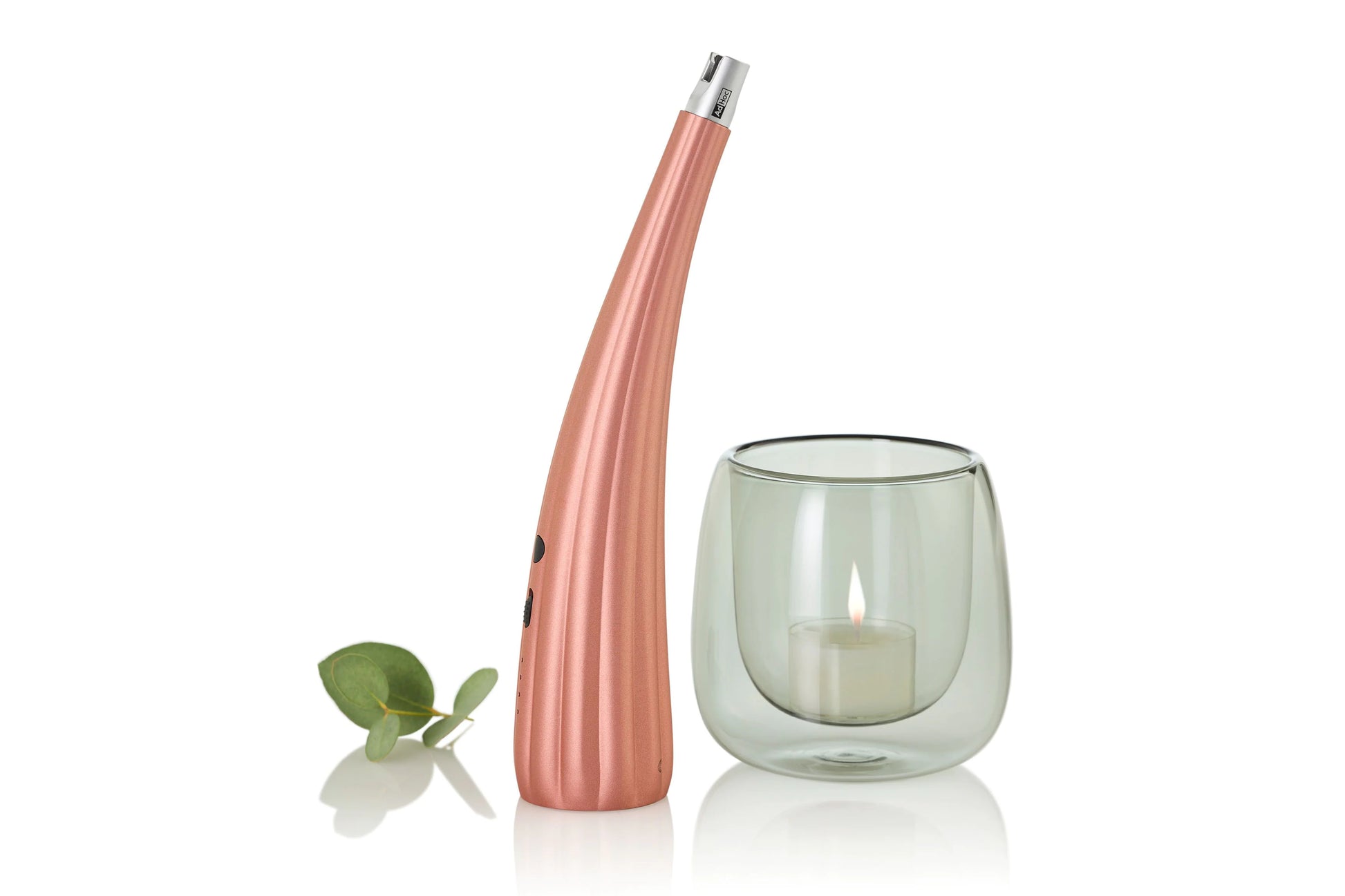 AdHoc Küchenanzünder, Edelstahl/Kunststoff, Ø 4,8 × 21,3 cm, Roségold, mit Akku, USB-Ladekabel