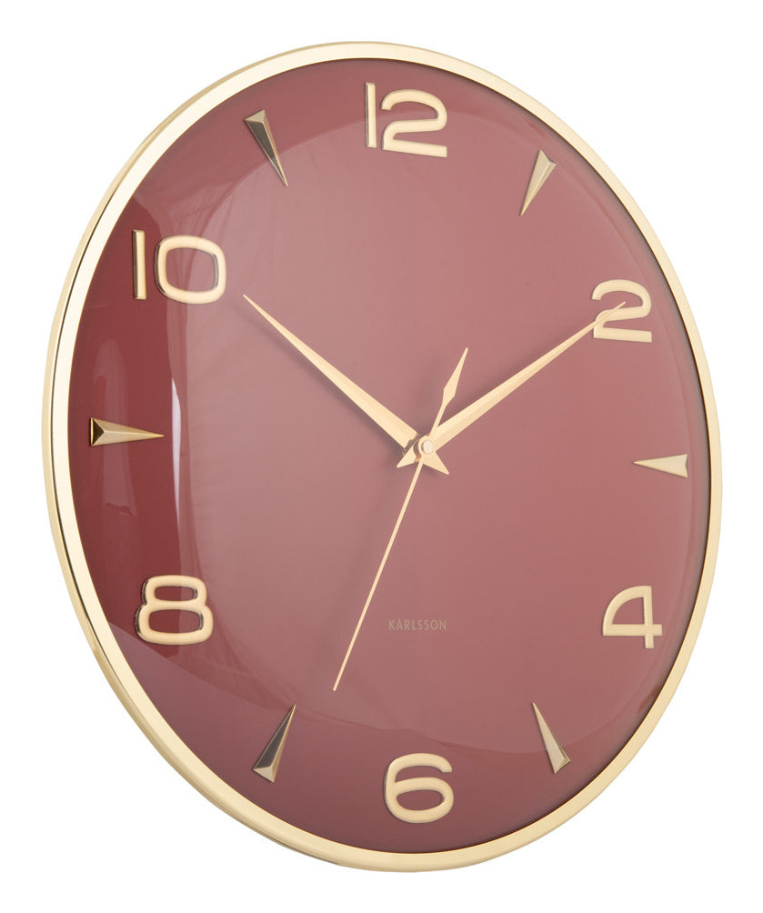 Karlsson Wanduhr Sienna Glow – Ø 40,6 cm, rot, Metall
