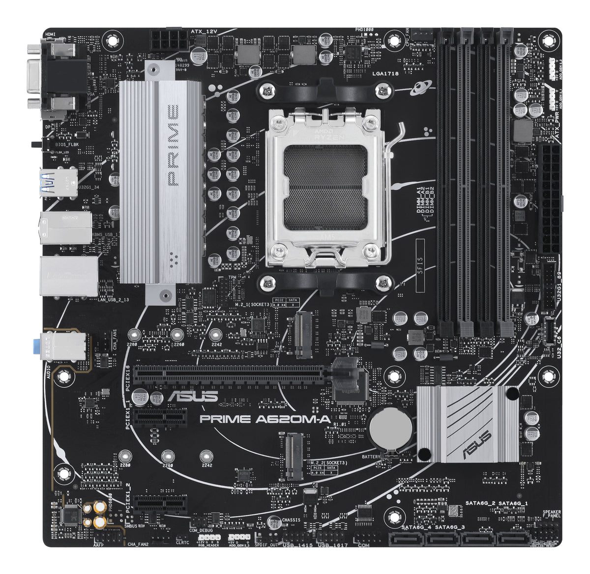 ASUS PRIME A620M-A-CSM – Mainboard – Sockel AM5, AMD A620, mATX, DDR5 – für AMD Ryzen 7000 Serie