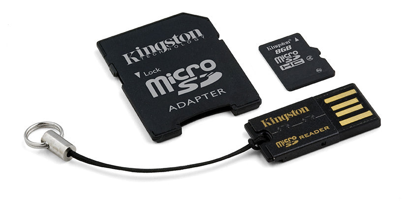 Kingston Technology Kingston microSDHC 8 GB – Klasse 4, 4 MB/s Lesen, inkl. SD-Adapter, 1er Pack