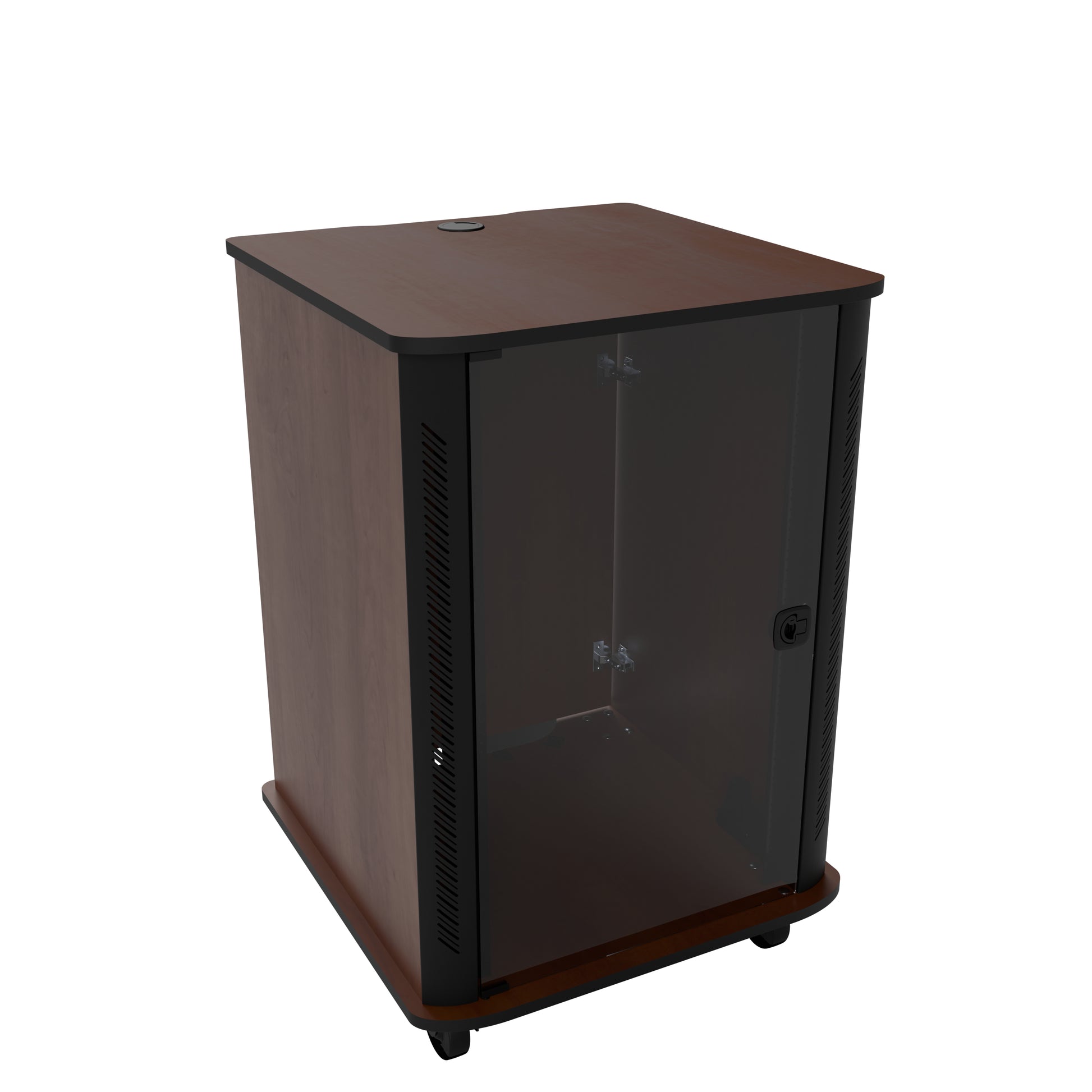 Middle Atlantic RFR-2028E0 – Freistehendes Rack, 20U, Traglast 158,8 kg, Glastür, Kirsche