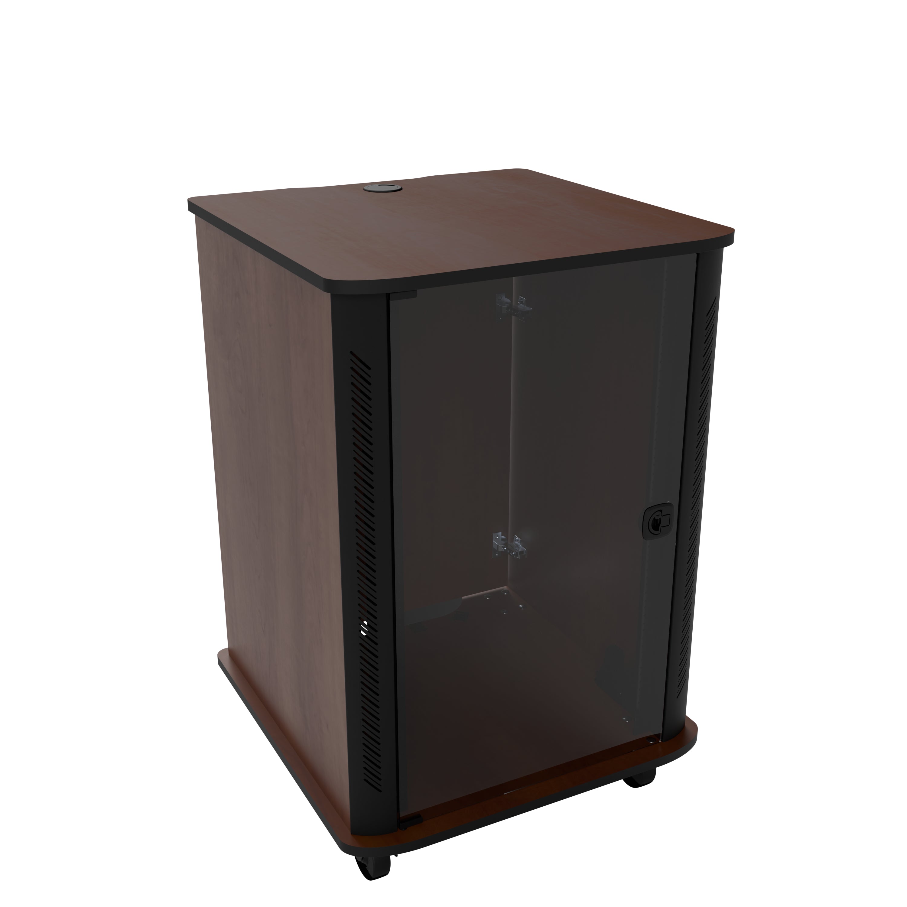 Middle Atlantic RFR-2028E0 – Freistehendes Rack, 20U, Traglast 158,8 kg, Glastür, Kirsche