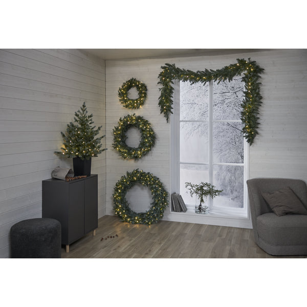 Star Trading Lichterkette – 3 m, 0,4 W, Warmweiss, IP44, Batteriebetrieb, Timer 6/18 h, Grün, Kunststoff