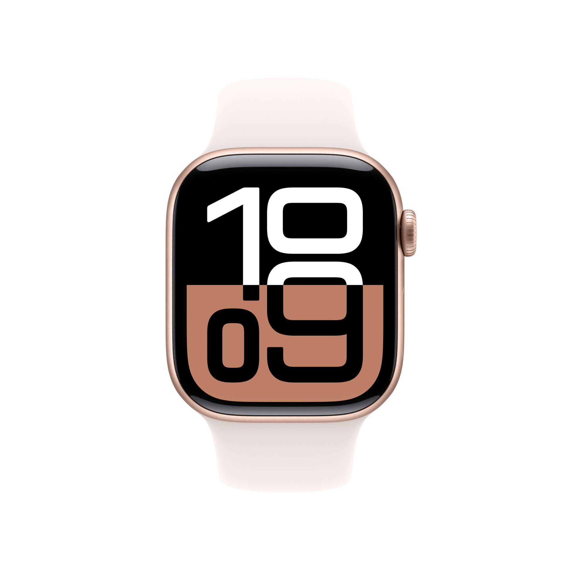 Apple Watch S10 – Smartwatch – 42 mm, GPS, OLED, 50 m, Roségold, Light Blush, Bandgrösse M/L, Sportarmband