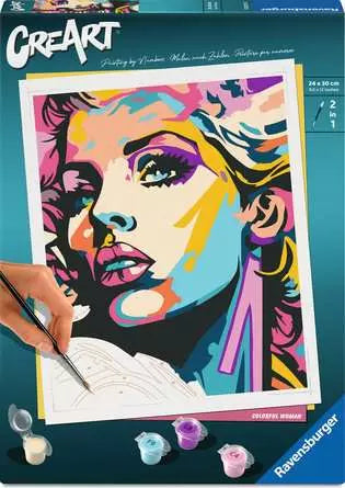 Ravensburger Colorful Woman – Malset – Gesicht – 24 × 30 cm – ab 12 Jahren