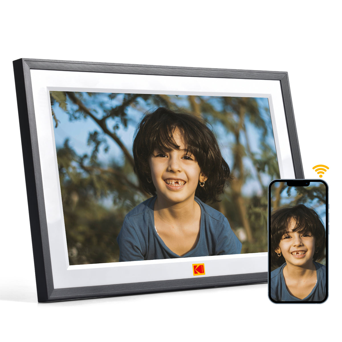 Kodak RCF-1018 Digitaler Bilderrahmen – 10,1" – 1280 × 800 (WXGA), IPS – WLAN, USB-C – microSD – Weiss