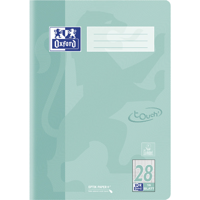 Oxford Schulheft – A4 – liniert – 16 Blatt – geheftet – Pastellgrün