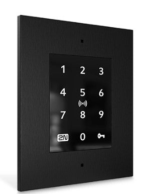 2N Access Unit 2.0 Touch – 108×45×131 mm, schwarz, IP54