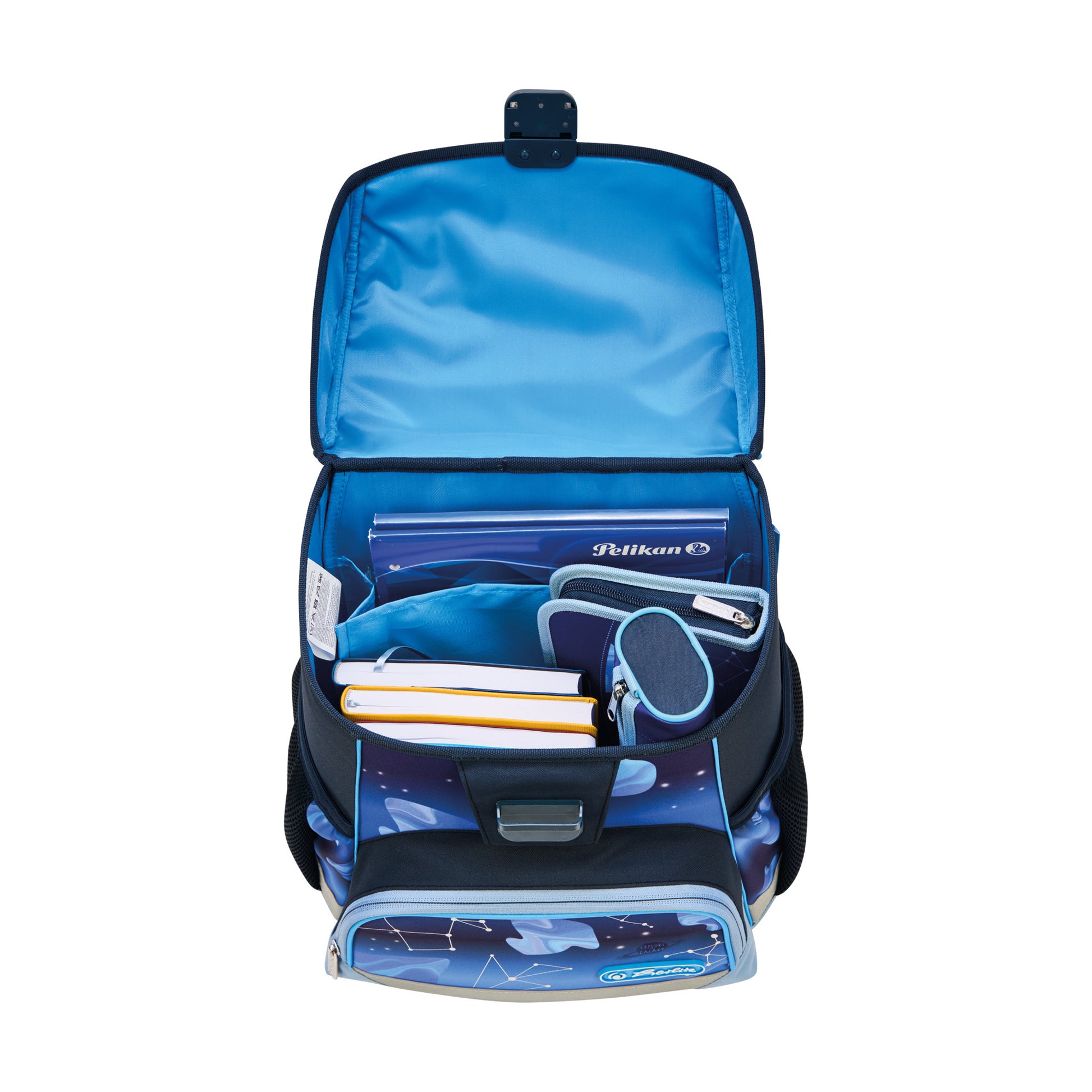 Herlitz Loop Plus Cosmic – Schulrucksack-Set 4-teilig, Astronaut, 17 l, 31×37×22 cm
