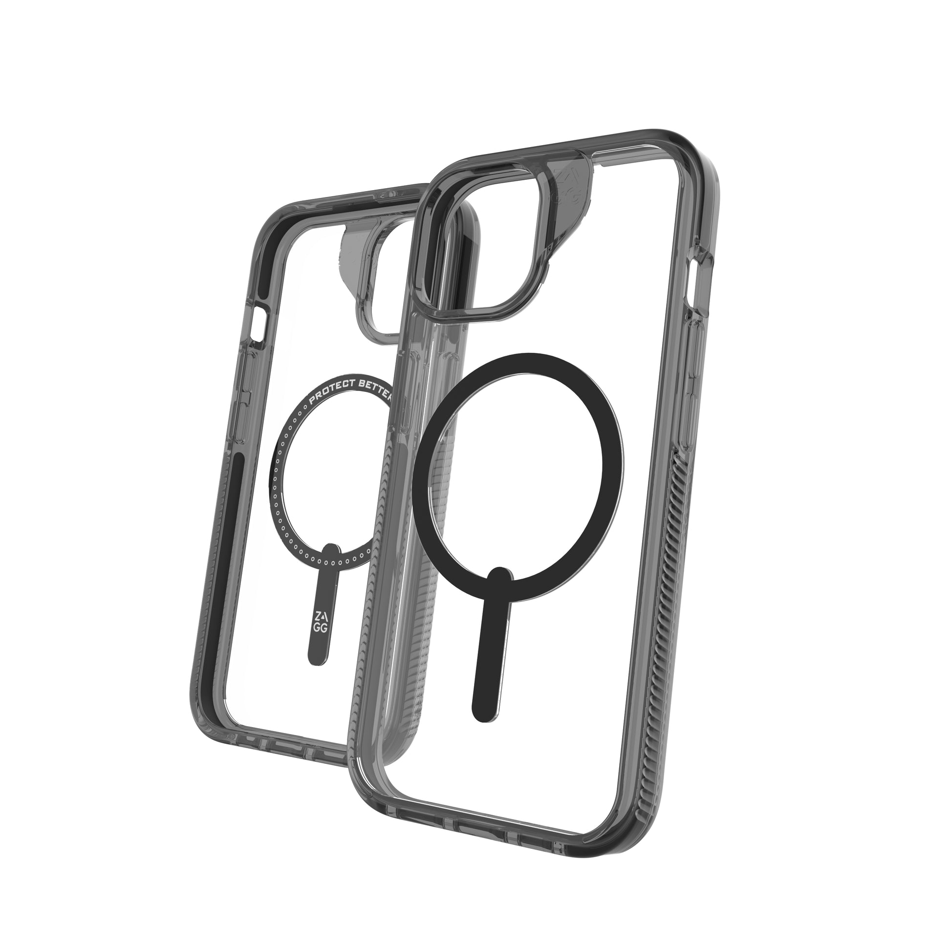 ZAGG Backcover Santa Cruz – für Apple iPhone 16E/15/14/13 – schwarz – Snap-/Lock-Verschluss