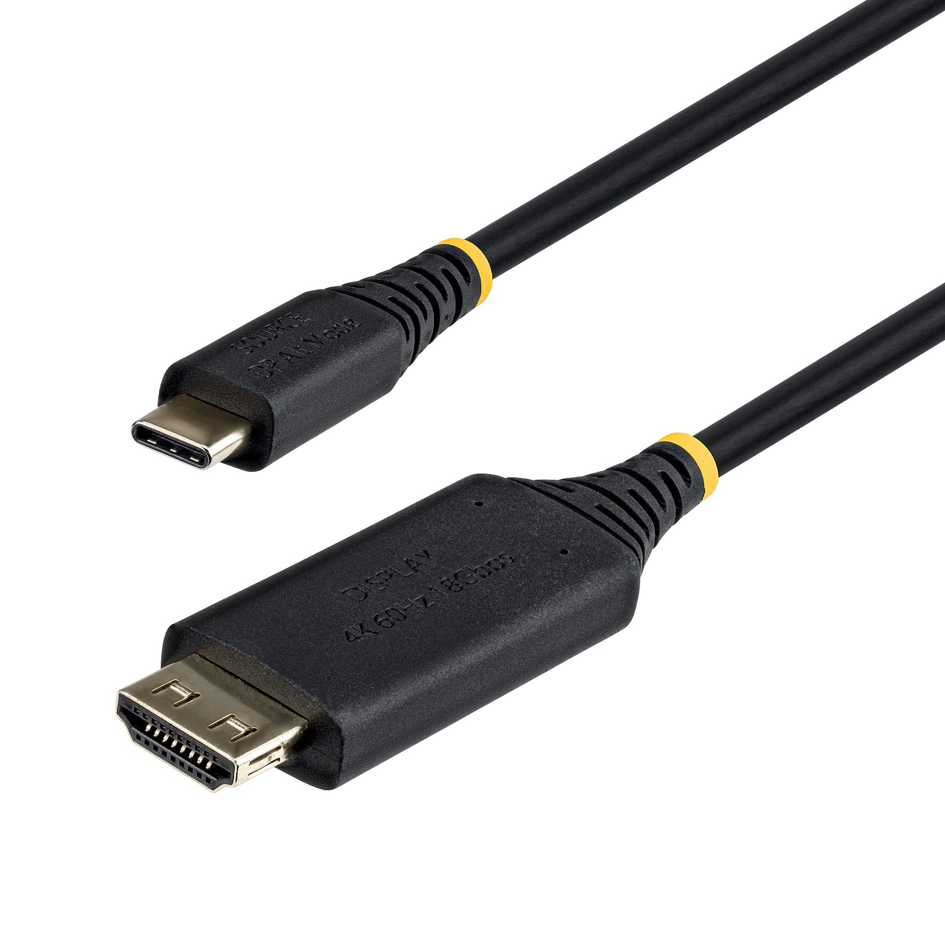StarTech.com 2M-USBC-HDMI-4K60-G Kabel USB-C zu HDMI – 4K (3840 × 2160) @ 60 Hz, HDMI 2.0, HDR, 2 m, Schwarz