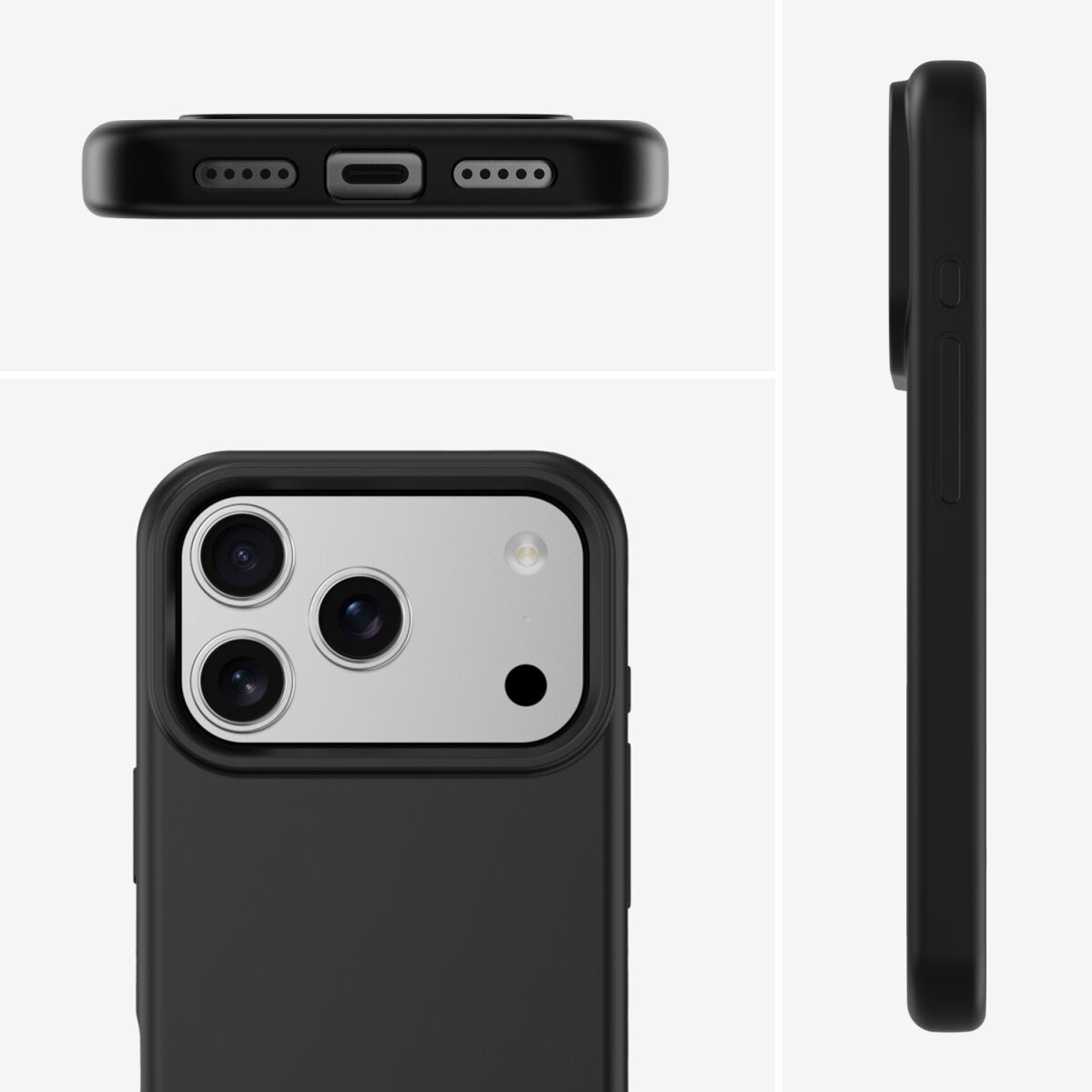 4smarts Cupertino Backcover – für Apple iPhone 17 Pro, MagSafe, Silikon+Mikrofaser, Schwarz