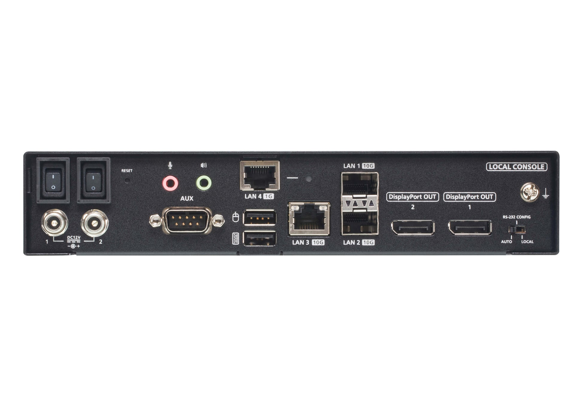 ATEN KX9980T – KVM-over-IP-Sender, über IP, 2× DisplayPort, 5K@30 Hz, 10 km (mit SFP+), HDR, USB-KVM, Schwarz