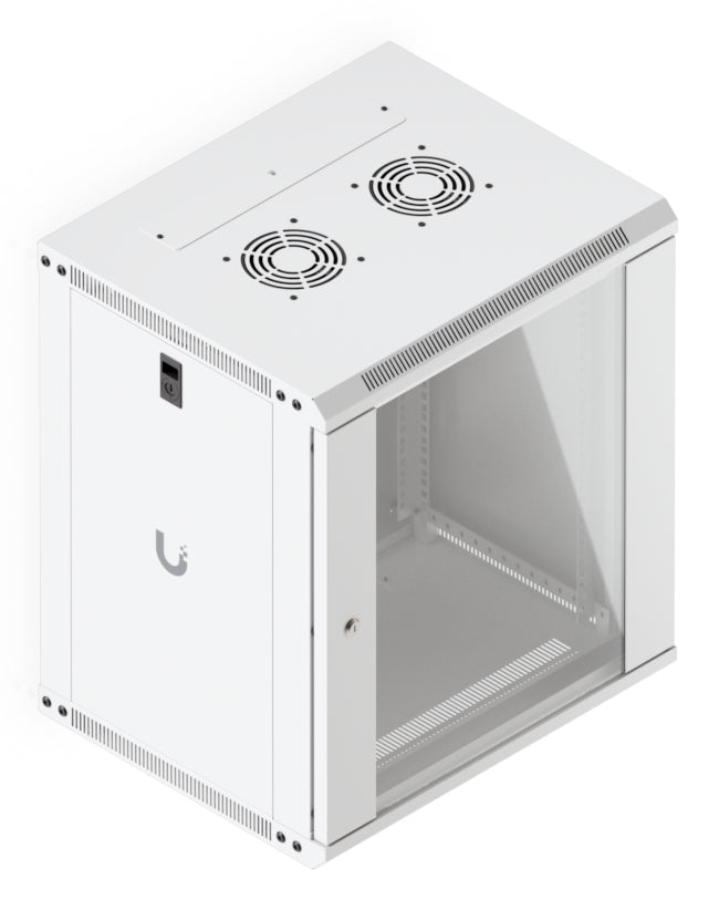 Ubiquiti UACC-Rack-12U-Wand-450-G – 19" Wandverteiler 12U, abschliessbar, 550 × 450 × 635 mm, weiss, Stahl