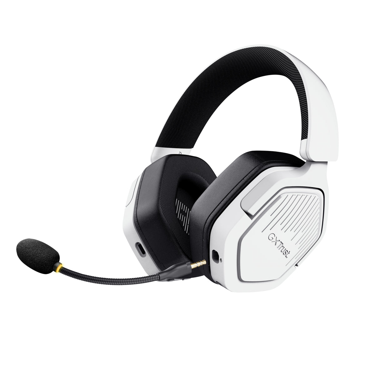 Trust GXT793W Carus Gaming-Headset – Over-Ear, Stereo, Kabel + BT, 3,5 mm Klinke, USB-C, Weiss