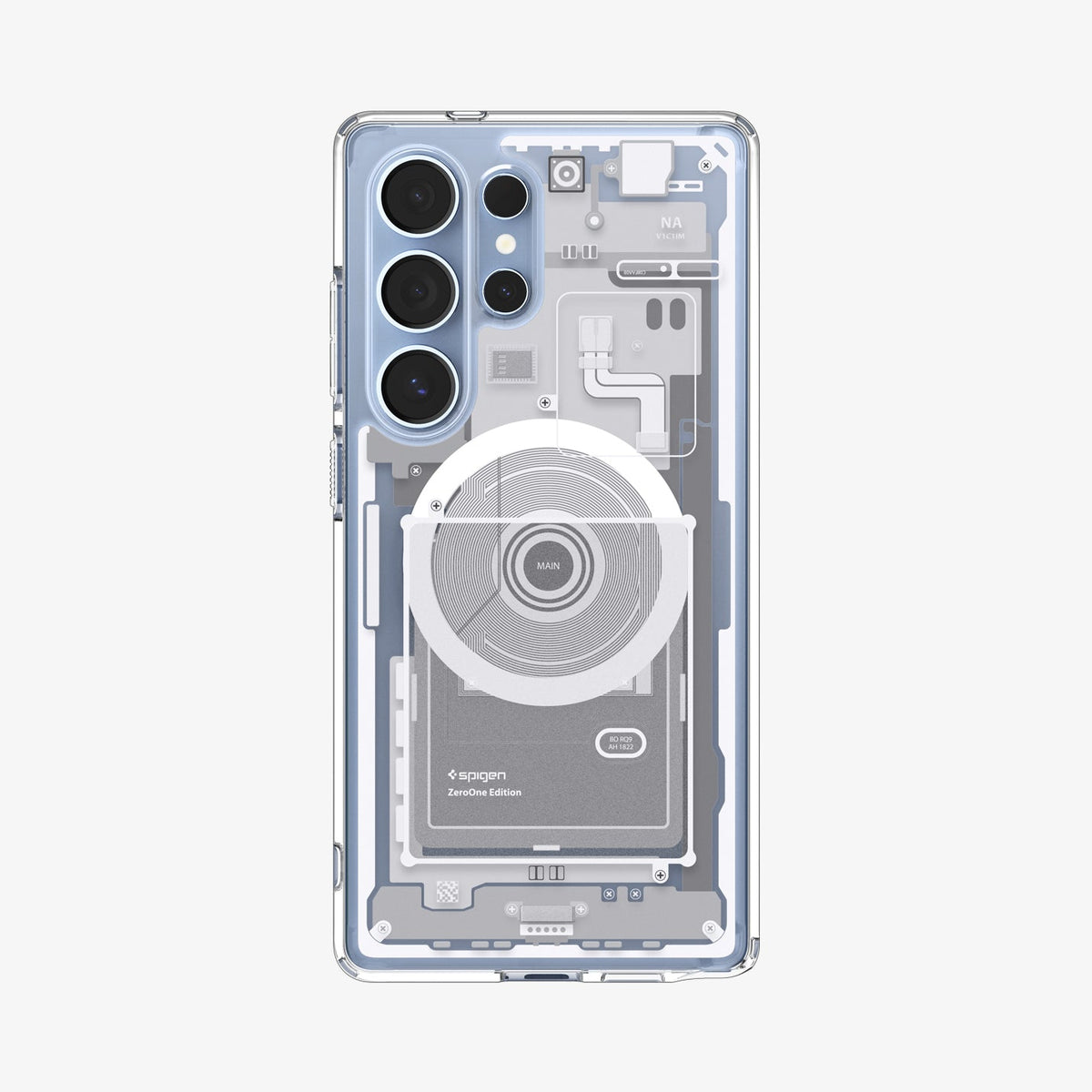 Spigen Ultra Hybrid MagFit – Backcover – für Samsung Galaxy S25 Ultra, PC+TPU, Weiss, bis 1,2 m Sturzsicher