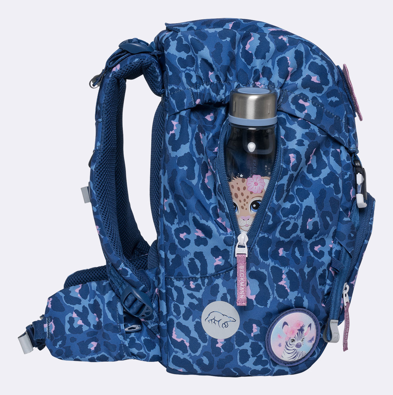 Beckmann Schulrucksack Classic – Cheetah – aus recyceltem PET