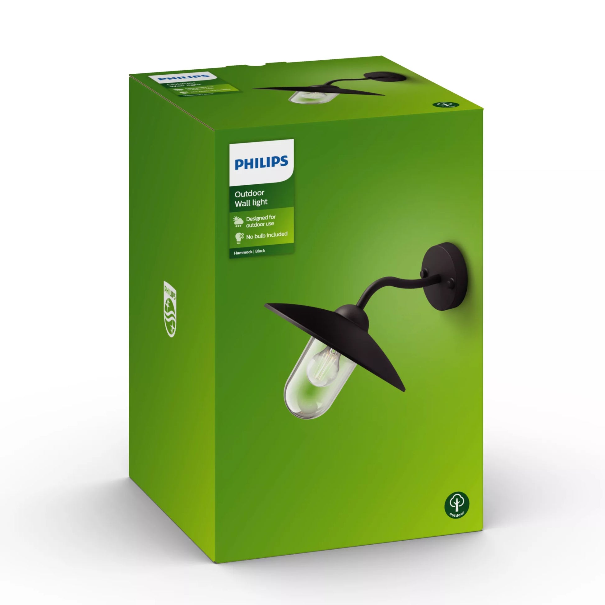 Philips by Signify Philips Aussenwandleuchte – 30×13,1 cm – 60 W – IP44 – Netzbetrieb – dimmbar – Schwarz, Aluminium