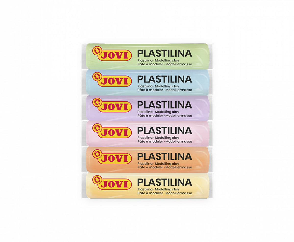 Jovi Knetmasse (weich), Pastell, Mehrfarbig, 6 Stk. à 15 g, CE, 90/6P