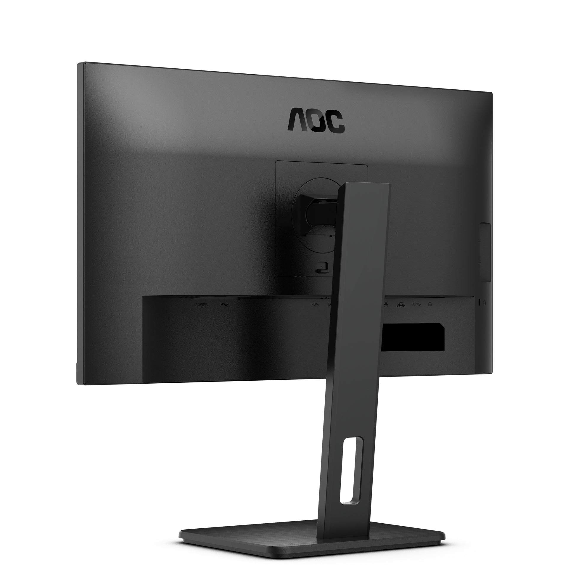 AOC Monitor, 23,8", 300 cd/m², Daisy Chain, USB-C, USB-Hub, Integrierte Lautsprecher, VESA 100 × 100, Schwarz