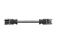Bachmann Netzkabel Verlängerungskabel, GST18i3 auf GST18i3, 1 m, Schwarz