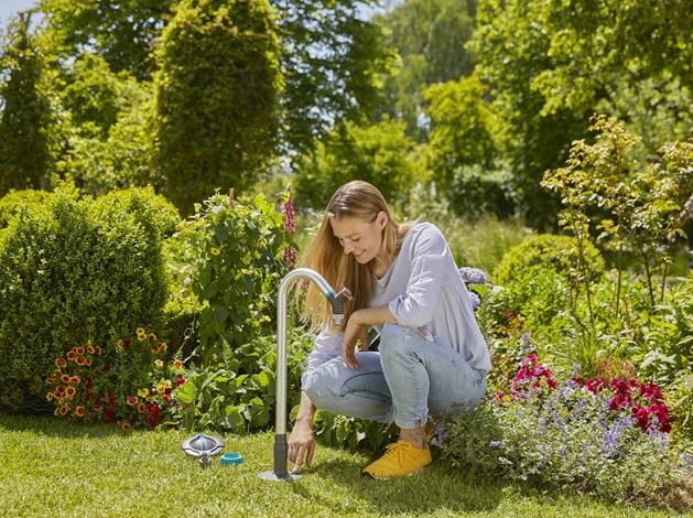 Gardena Wasserhahn (Pipeline) – Aluminium, Schwarz, für Pipelinesystem