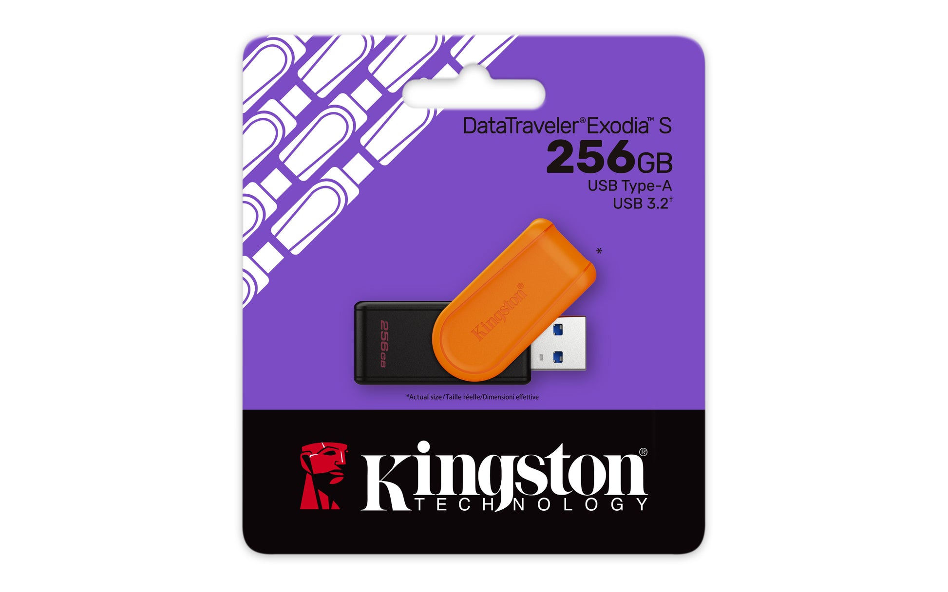 Kingston Technology Kingston DT Exodia S USB-Stick – 256 GB, USB 3.2 Gen 1, Schwarz/Orange