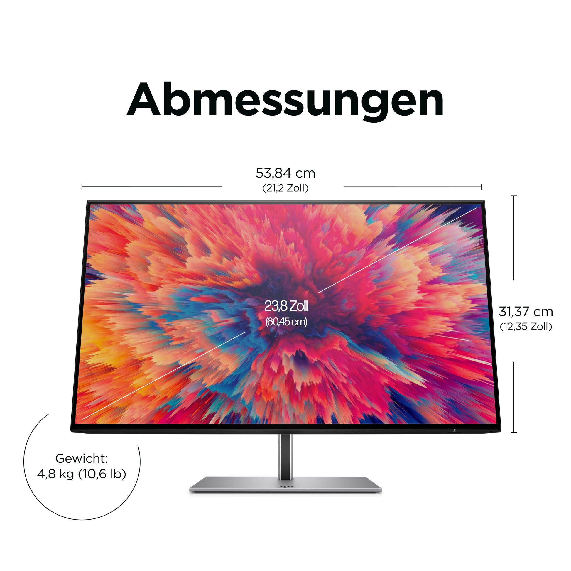 HP Z24Q G3 – Monitor, 23,8" 2560 × 1440 (WQHD), Silber