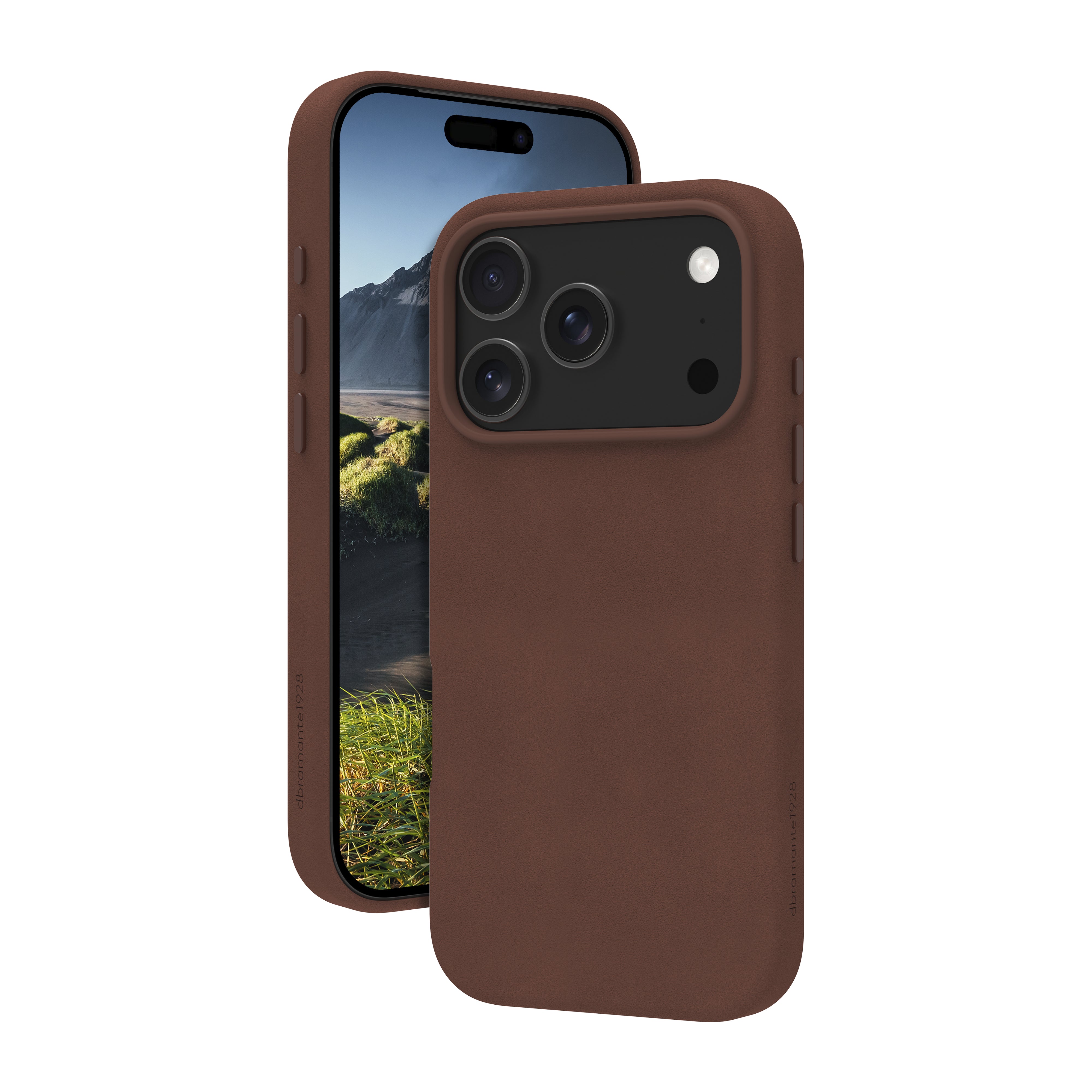 dbramante1928 Roskilde MS Backcover – für Apple iPhone 17 Pro, Beige, mit Kartenfach, kabelloses Laden