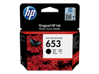 HP Tintenpatrone 653, Schwarz, Original