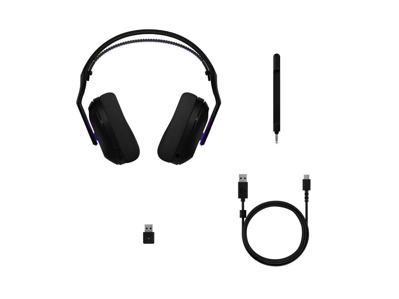 Logitech G G522 LIGHTSPEED Gaming-Headset – Over-Ear, Kabel + BT, mit USB-A-Dongle, Schwarz, BT 5.3