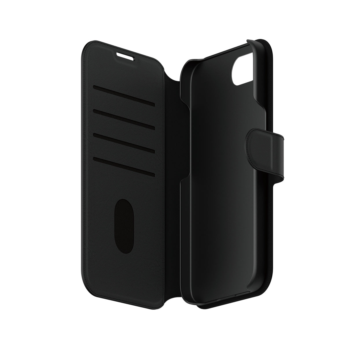 PanzerGlass CARE Tango Wallethülle – für Apple iPhone 16e, mit Kartenfach, PU, Schwarz, Qi-kompatibel