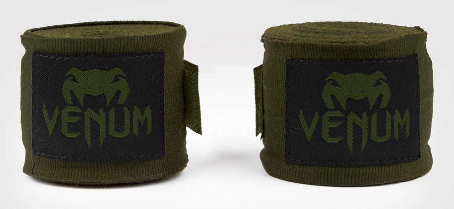 Venum Elastische Boxbandagen – 4,5 m, 2 Stück – Baumwolle, Olivgrün