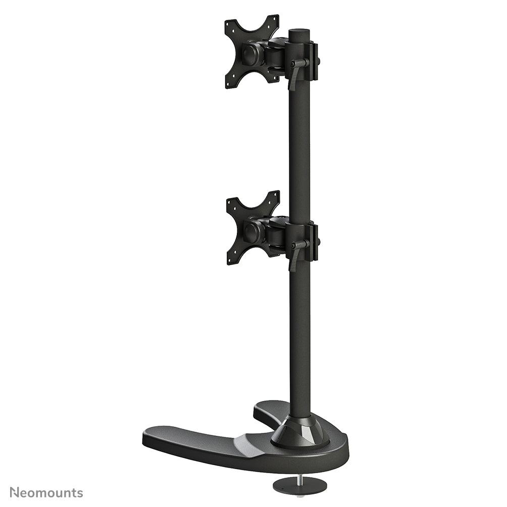Neomounts Monitorarm, Dual, Tischdurchführung, bis 27", VESA 75 × 75/100 × 100 mm, 6 kg, drehbar, schwarz