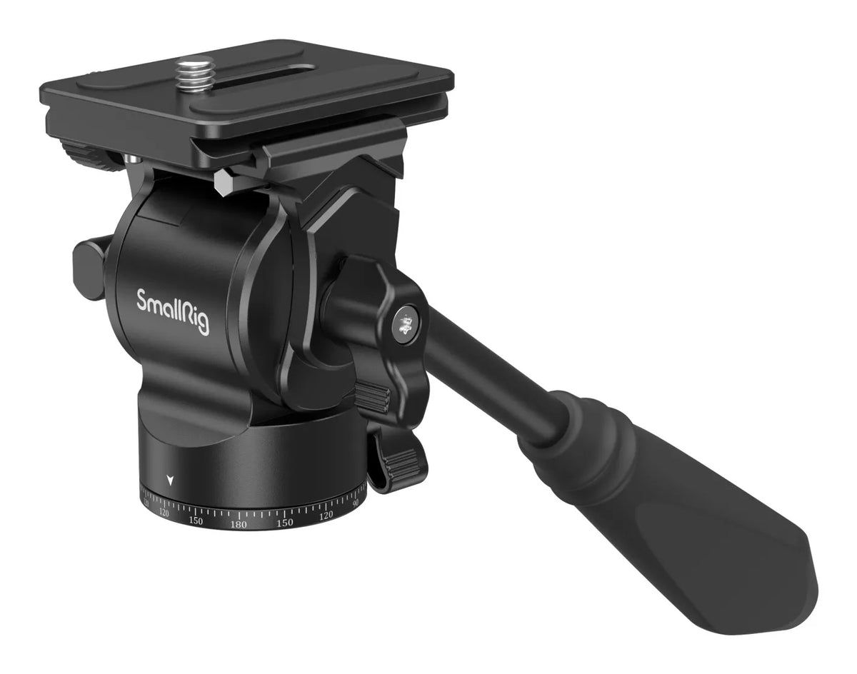 SmallRig CH10 Fluidkopf – 3 kg Traglast, 7,5 cm Höhe, Sockeldurchmesser 3,7 cm, 1/4" – Schwarz
