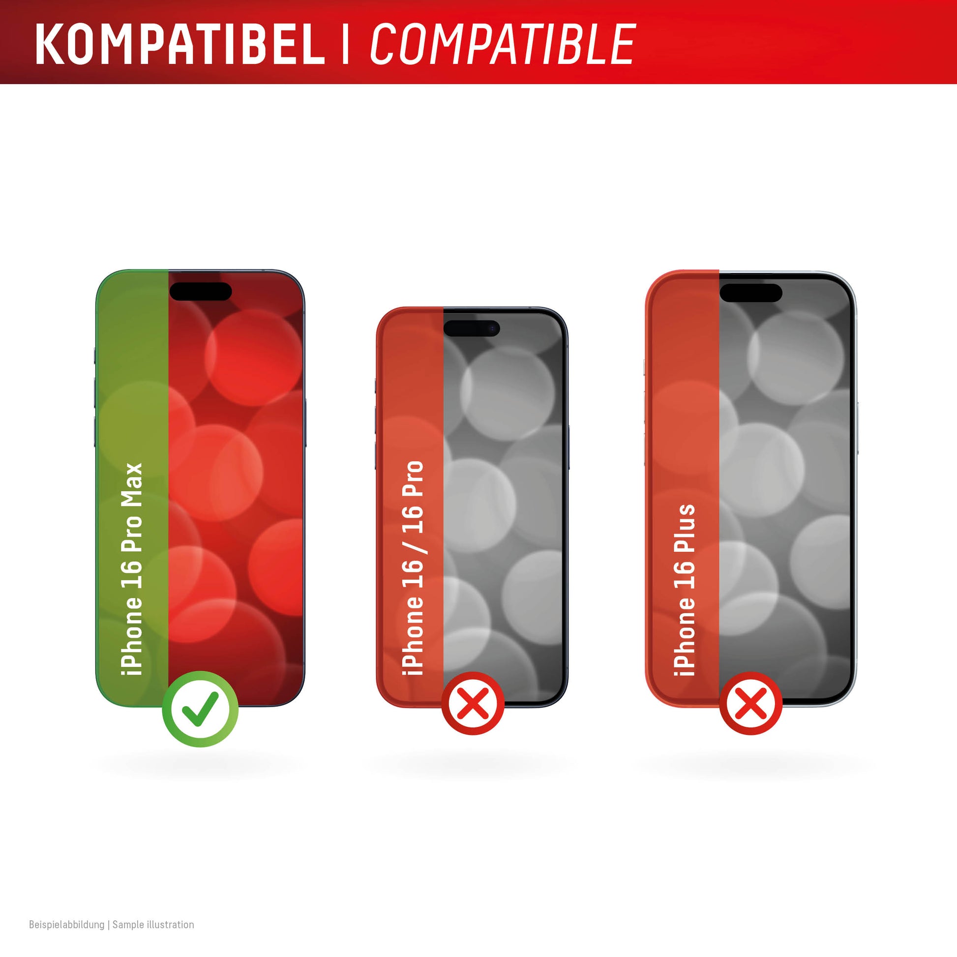 Displex Displayschutz (Panzerglas), 10H – für iPhone 16 Pro Max – mit Applikator