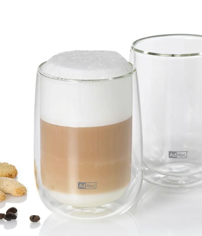 AdHoc Teeglas – 2er Set, 400 ml, Ø 9,0 cm, H 13,0 cm, Borosilikatglas, Transparent, doppelwandig