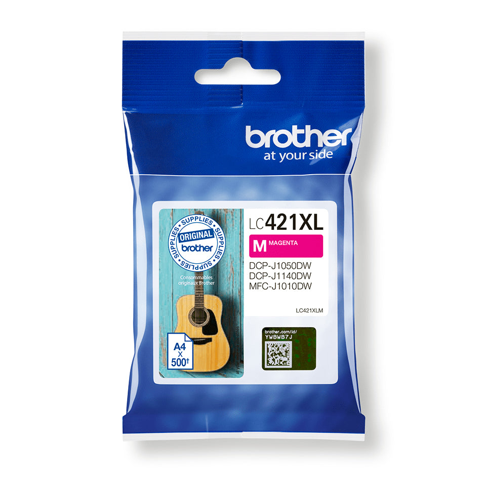 Brother Magenta Tintenpatrone (Original), XL – 500 Seiten – für Brother MFC-J1010DW/DCP-J1050DW
