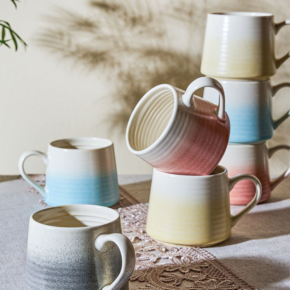 Tognana Porcellane Tognana Kaffeetasse – 450 ml, Ø 11 cm, Knochenporzellan, Grau, spülmaschinenfest, mikrowellengeeignet