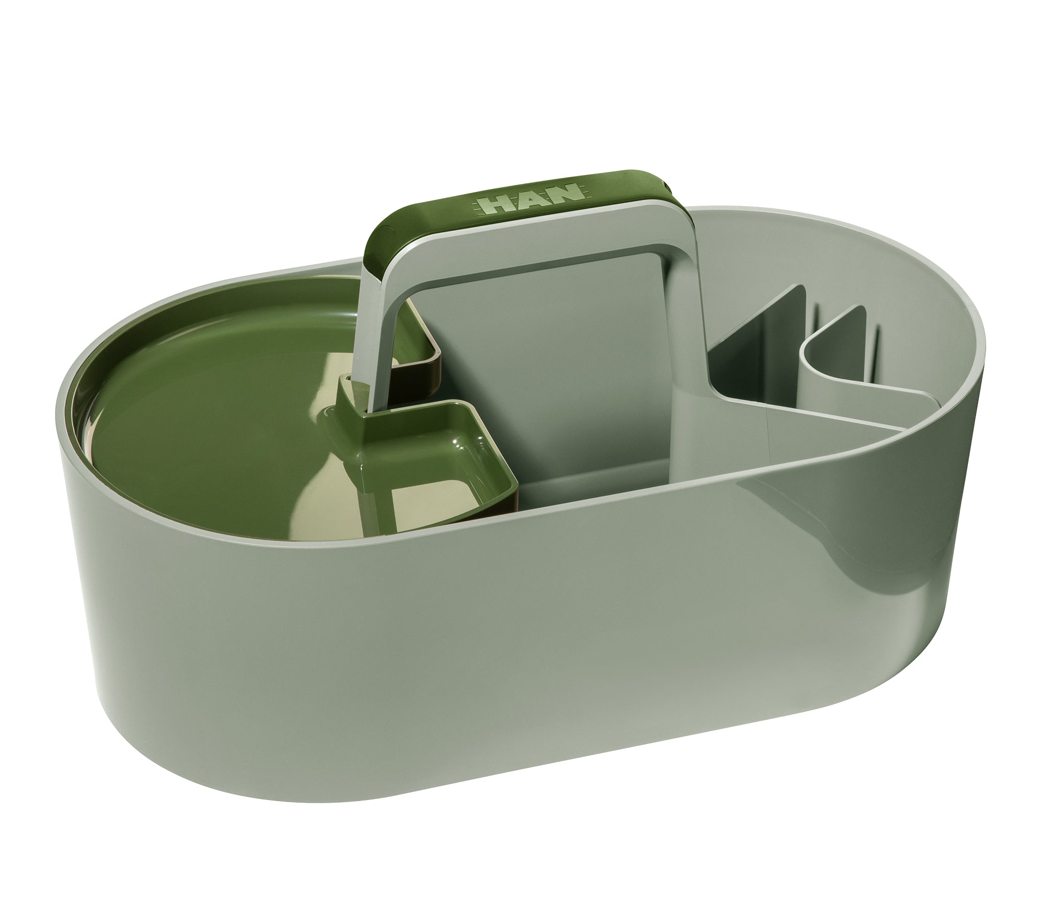 HAN Werkzeugkasten LOFT 1200-12 Aufbewahrungsbox – 10,5 l, mit Trennelement, hellgrün, ABS, B 330 × H 175 × T 180 mm